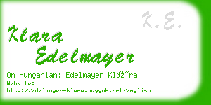 klara edelmayer business card